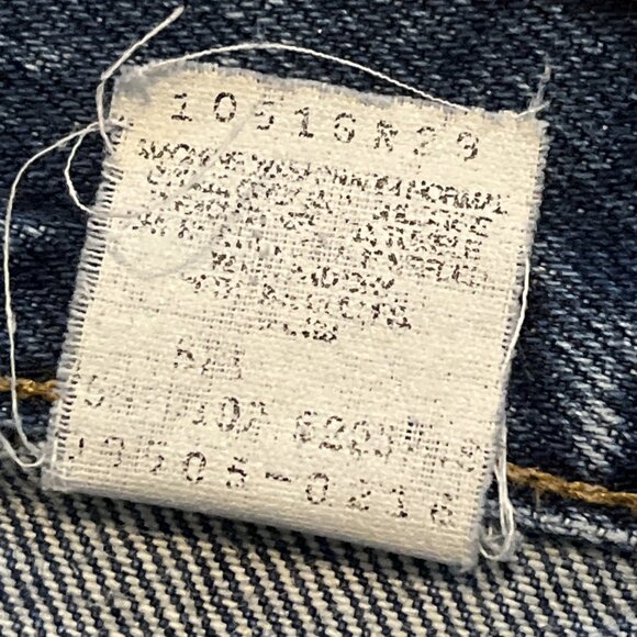 Men's VTG Levis 505 Regular Fit Denim Jeans SZ 38x30 Blue Red Tab Straight Leg - Picture 9 of 13